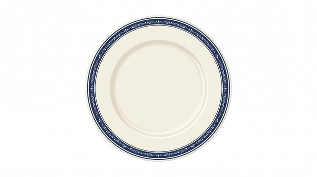 Empty ceramic plate