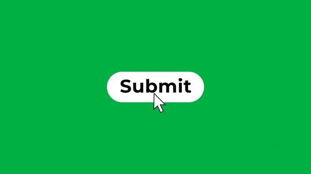 Submit Action Button Click Animation For Web Form Entry On Green Screen