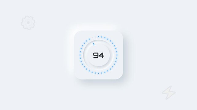 Neumorphism Smart Home Thermostat Digital Temperature Controller Interface Loop Background