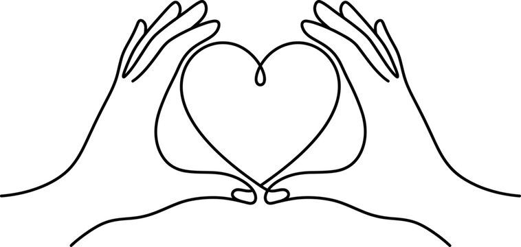 Hands forming a heart shape with fingers.