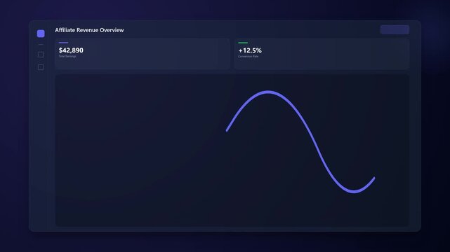 Affiliate Revenue Overview Dashboard UI Animation Motion Graphics Data Visualization Loop