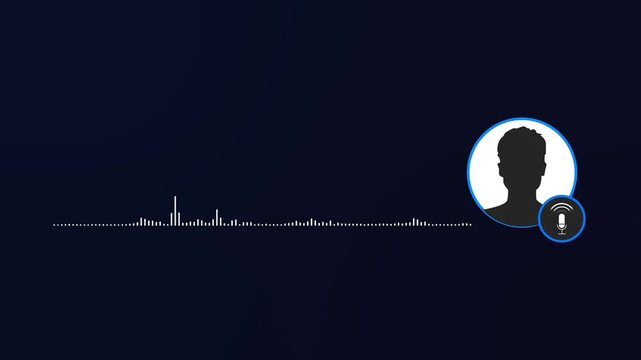 Dynamic audio waveform visualization with talking head avatar for podcast and digital communication