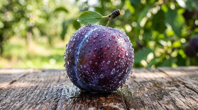 Fresh juicy plum