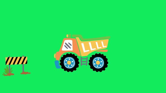 Animation of building and road construction
