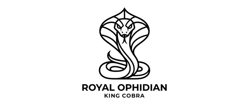 Stylized Cobra Logo on Transparent Background