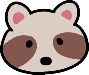 Raccoon, animal, face, brown, baby © juheeyu