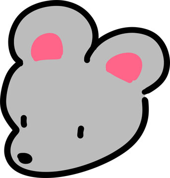 Mouse, animal, face, gray, baby