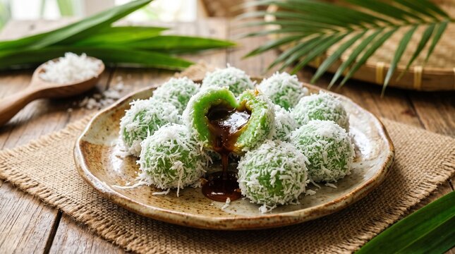 klepon traditional rice cakes