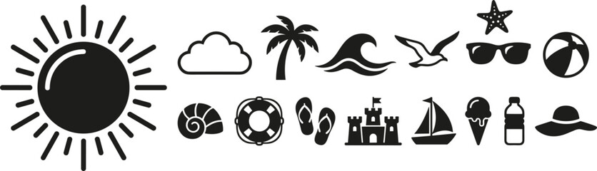 astronomy vector icon set crescent moon planet saturn sun rocket telescope shootingnstellation blacteor.eps © MdAzahar