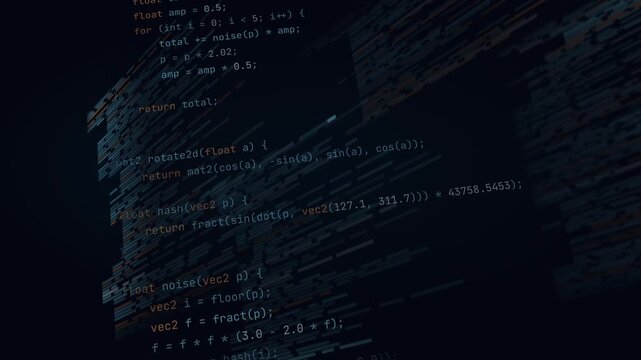 Code Wall Shader Animation, Dynamic Coding Visualization, Abstract Programming Background, Digital Motion Graphics, Technology Visual Effects, Creative Coding Animation, Modern Shader Effects