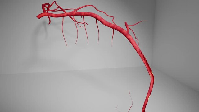 3D medical animation of atherosclerosis in an artery