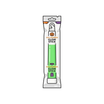 Halloween Glow Stick Pack Vector Illustration in Flat Style