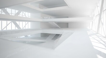 Obraz premium Modern architecture interior design concept.