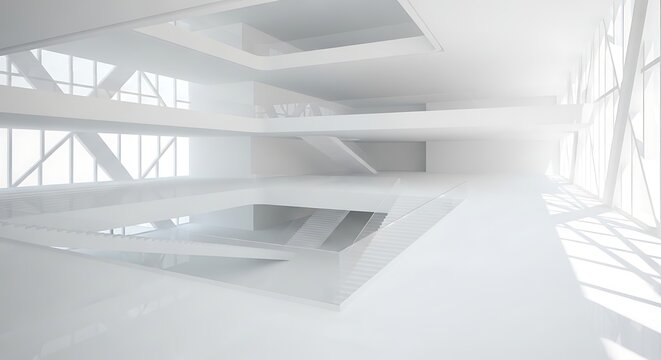 Modern architecture interior design concept.