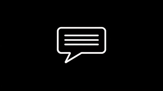 A graphic showcasing three speech bubble icons on a black background.