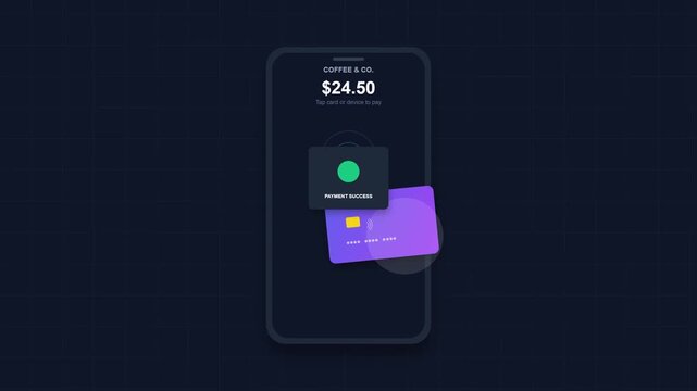 Mobile Contactless Payment Success Animation