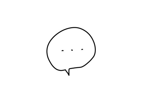 手描きの三点リーダーの吹き出し