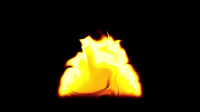 Stylized Fire Flames Effect Loop Motion Graphics 4K