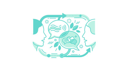 Obraz premium Communication and connection concept illustration