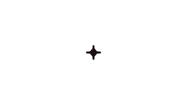 In the center of the image, the cross changes like a miniature pattern.