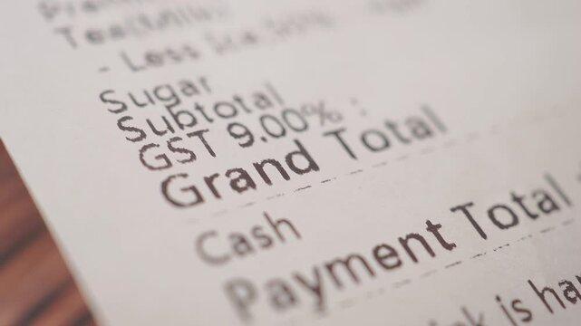 Checkout receipt showing total payment details