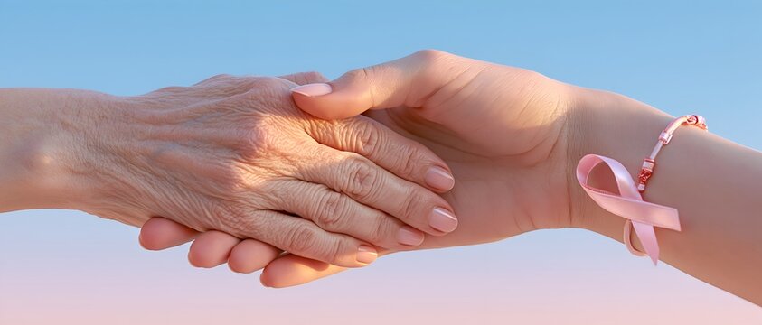 Supportive gesture between two hands