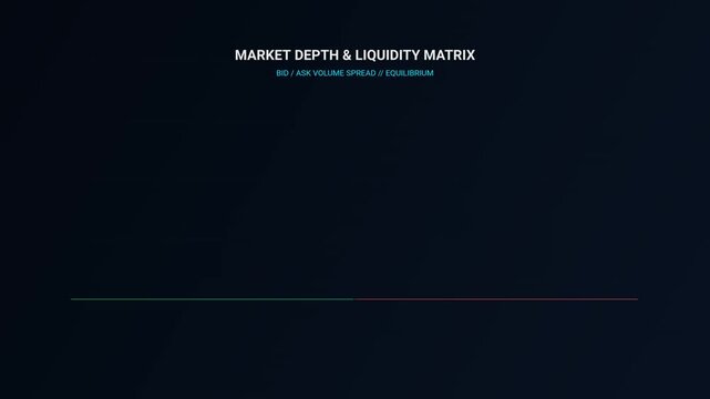 Financial Analysis and Market Depth Liquidity Matrix Illustration for Trading Data Visualization and Economic Market Equilibrium Assessment