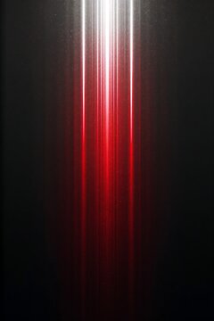 Vertical glowing light strip featuring white and red gradient tones on black vertical line black background
