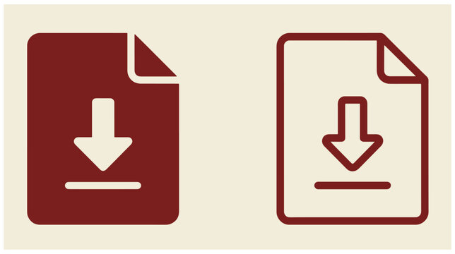 Download file arrow icon vector graphic design template with download template document transfer interface illustration computer software application internet experience retrieve