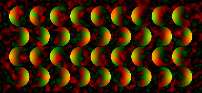 Colorful abstract pixelated circles pattern