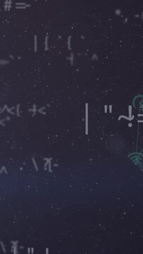 Animation of network of connections over dark background