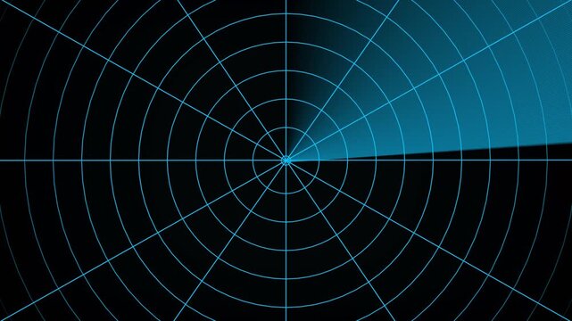 Simple Radar Scanning Navigation ,Abstract glowing neon radar screen style on dark background. Technology radar screen animation. Radar Scanning loop. radar icon animation.