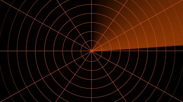 Simple Radar Scanning Navigation ,Abstract glowing neon radar screen style on dark background. Technology radar screen animation. Radar Scanning loop. radar icon animation.
