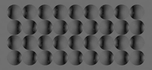 Obraz premium 3d geometric pattern of smooth oval shapes