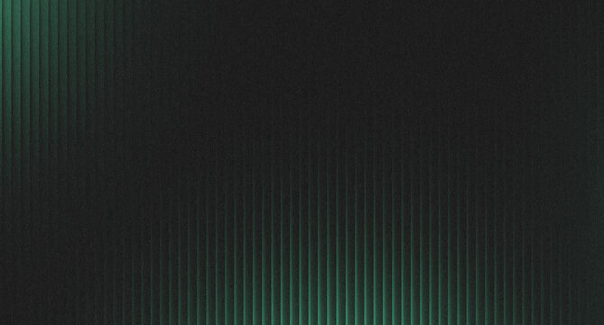 Abstract dark green background with vertical lines and subtle film grain texture.