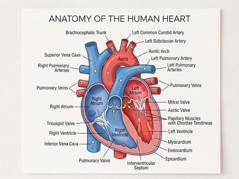 Human Heart Anatomy Diagram With Labels