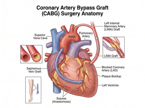 Coronary Artery Bypass Graft Surgery Anatomy Heart