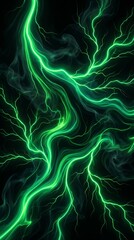 Obraz premium Neon Green Plasma Energy Abstract Background