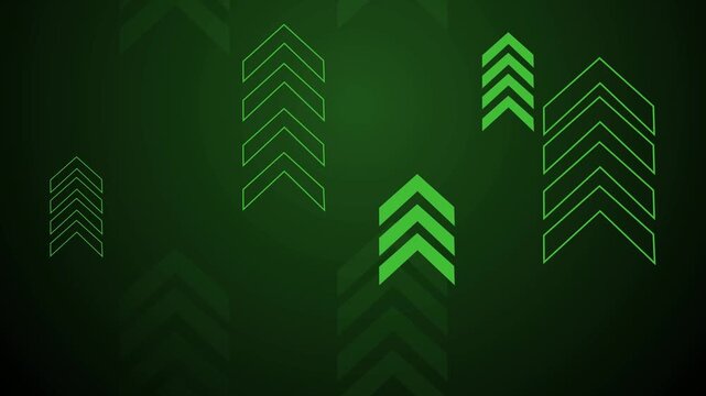 Dark background with upward-pointing chevron arrows modern geometric pattern animation