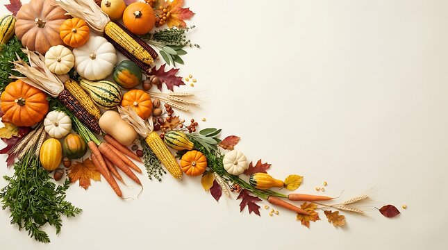 Autumn floral arrangement with pumpkins and pampas grass against a white background