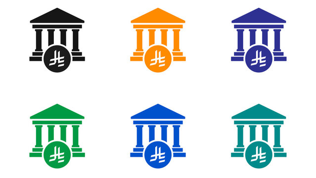 Saudi Riyal Bank Institution Icon Set