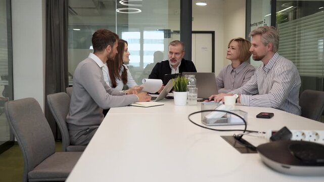 Business project team working together at meeting room at office.