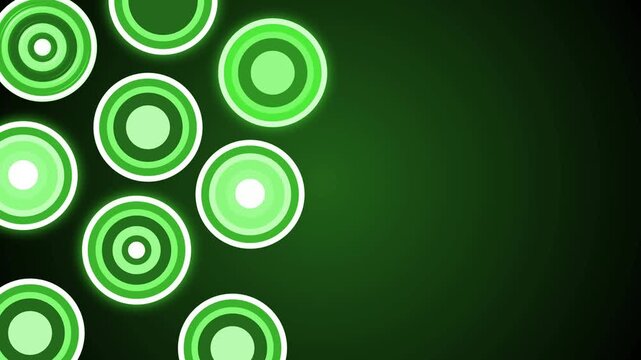 Dark gradient background with clustered concentric circles modern abstract geometric pattern suitable for backgrounds and design animation