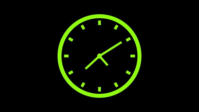Professional Analog Clock Animation for Business Productivity and Timing Concepts