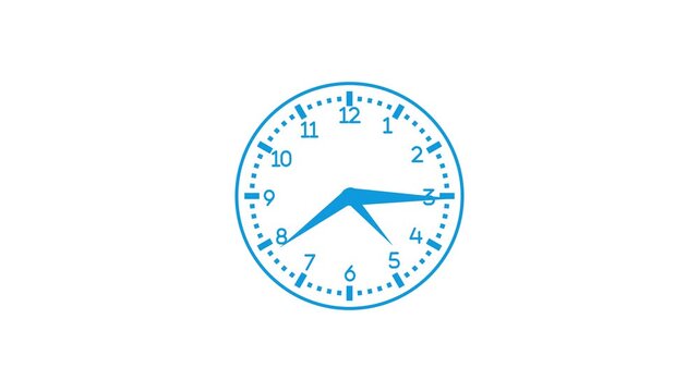 Countdown Clock Motion Graphics with Smooth Time Reduction Visualization