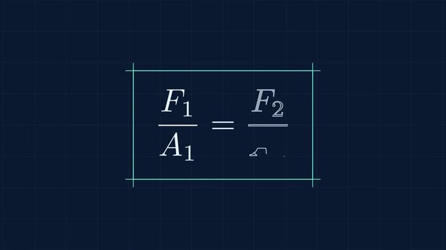 Pascal's Law Pressure and Hydraulic Force Physics