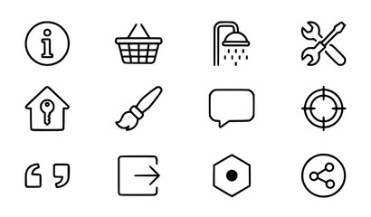 Obraz premium Professional Universal Thin Line Icon Set