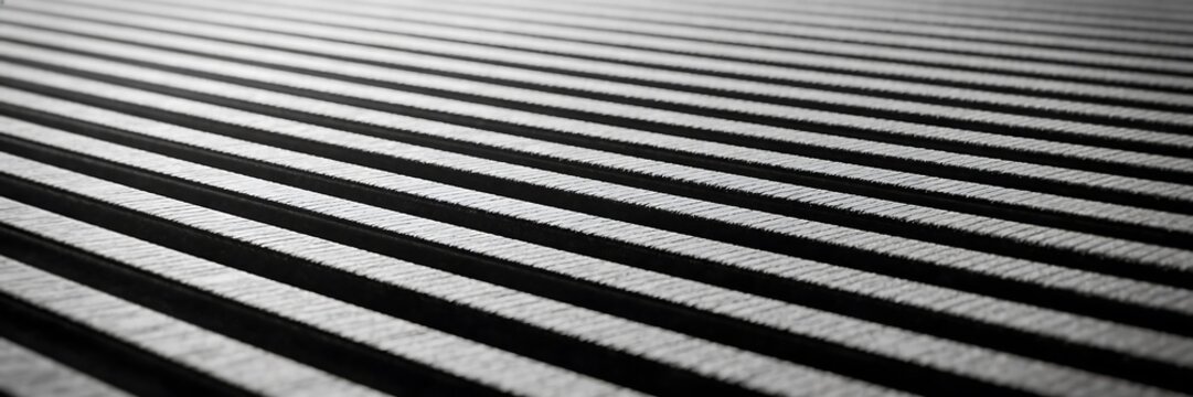 Ultra fine horizontal lines form a uniform monochrome grayscale texture in a seamless flat technical background pattern