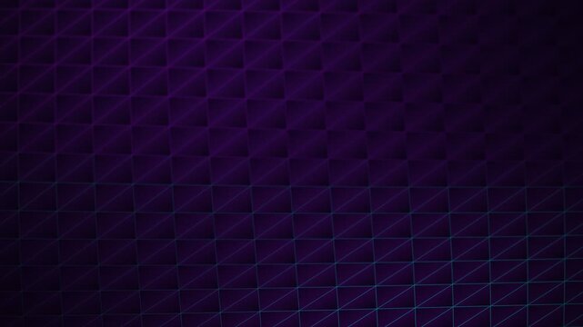 Dark purple poly motion background with subtle glowing geometric triangle grid, representing futuristic digital cyber space, ideal for corporate presentation slides and website banners