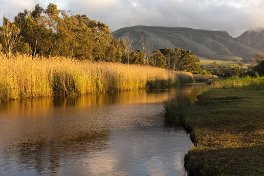 Klein River and Mountains at sunrise, Stanford, South Africa